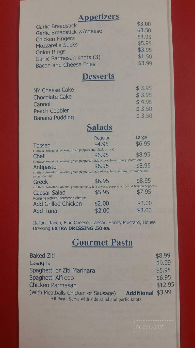 Brothers New York Style Pizza - Albany, GA menu_pic