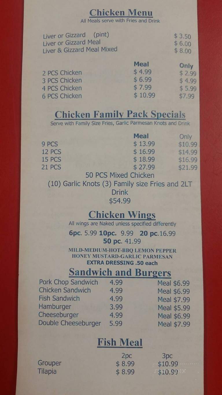 Brothers New York Style Pizza - Albany, GA menu_pic