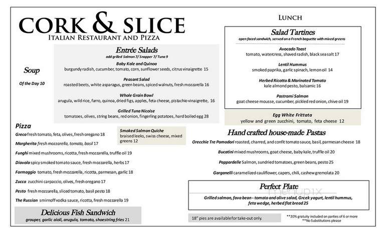 Cork & Slice - Cedarhurst, NY menu_pic