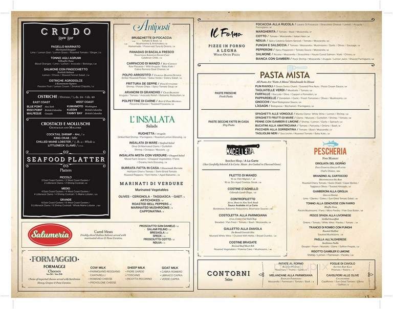 Mercato Della Pescheria - Las Vegas, NV menu_pic