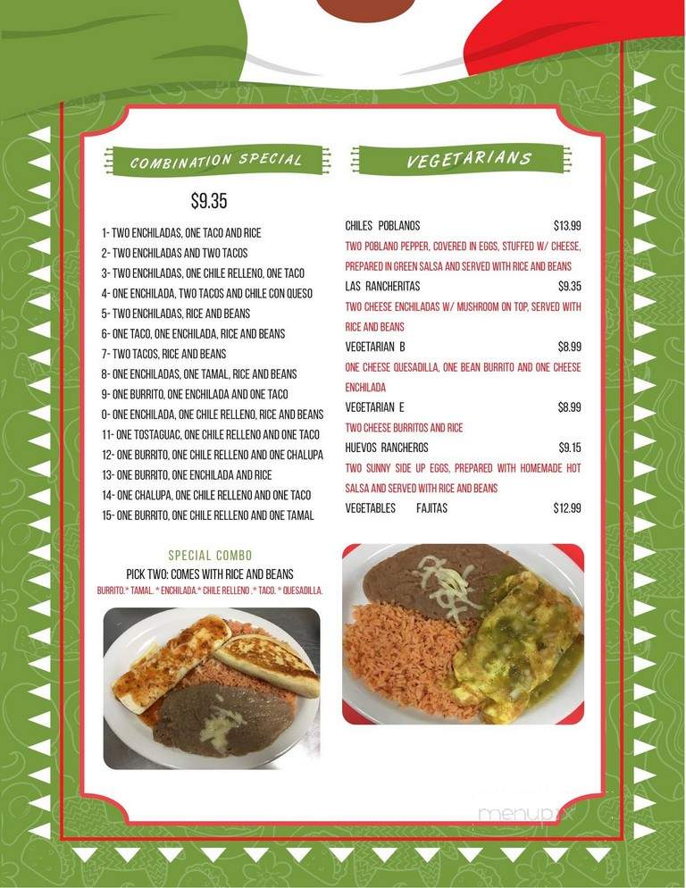 Azteca Mexican Diner - Falconer, NY menu_pic