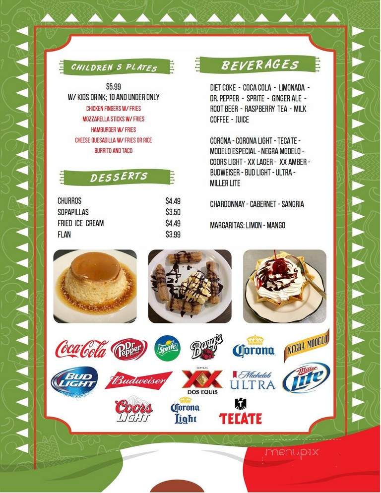 Azteca Mexican Diner - Falconer, NY menu_pic