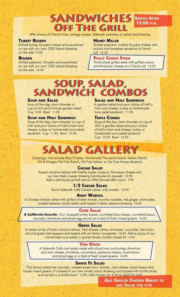 The Lunch Stop Sidewalk Cafe - Los Angeles, CA menu_pic