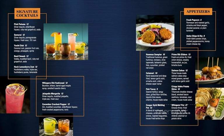 Whispers - Coeur d'Alene, ID menu_pic