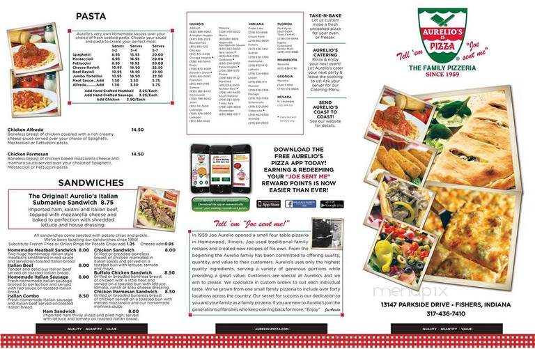 Aurelios - Fishers, IN menu_pic