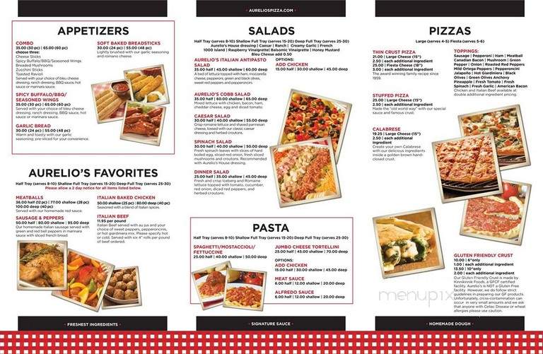 Aurelios - Fishers, IN menu_pic