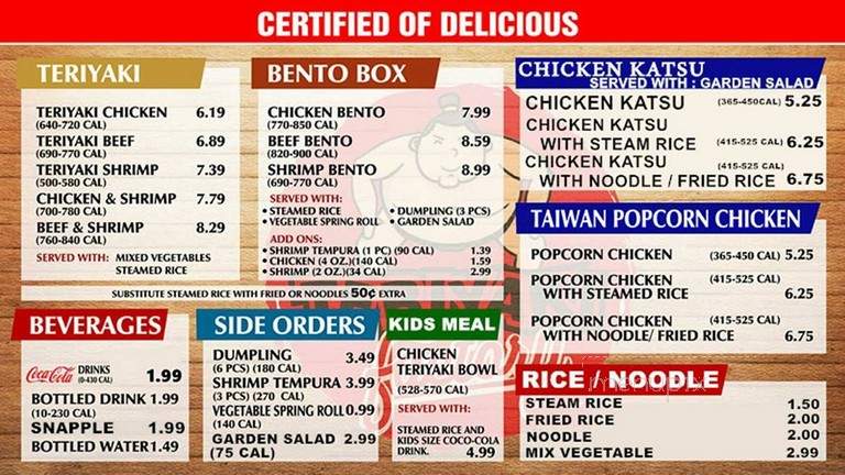 Teriyaki Factory - Jackson Heights, NY menu_pic