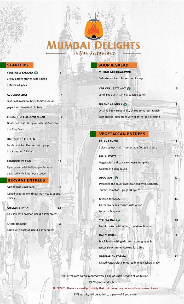 Mumbai Delights - Santa Cruz, CA menu_pic