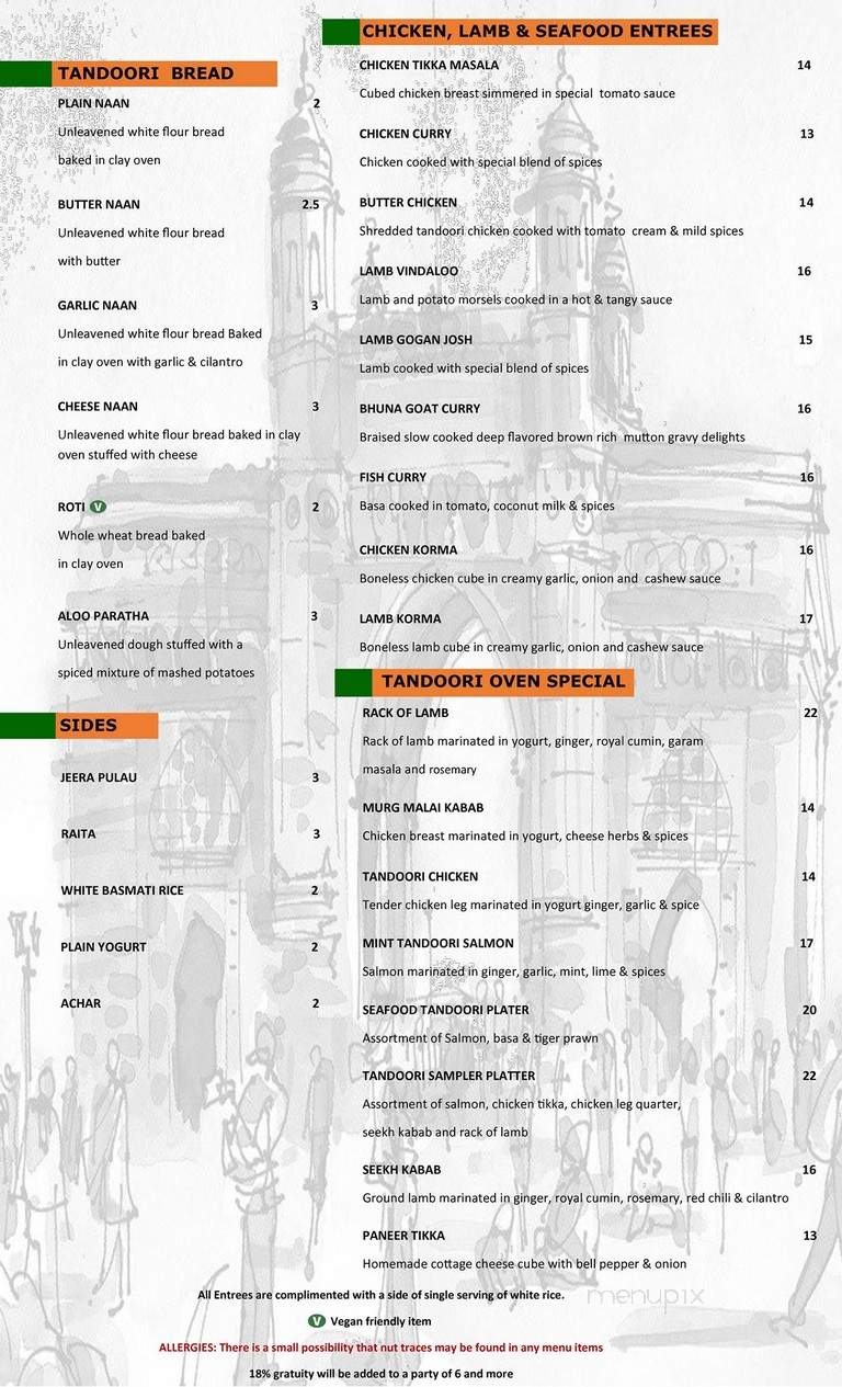 Mumbai Delights - Santa Cruz, CA menu_pic