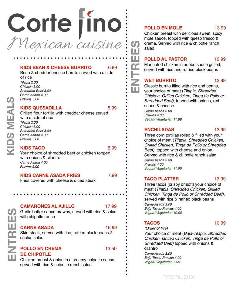 Mexico and More Cuisine - Seattle, WA menu_pic