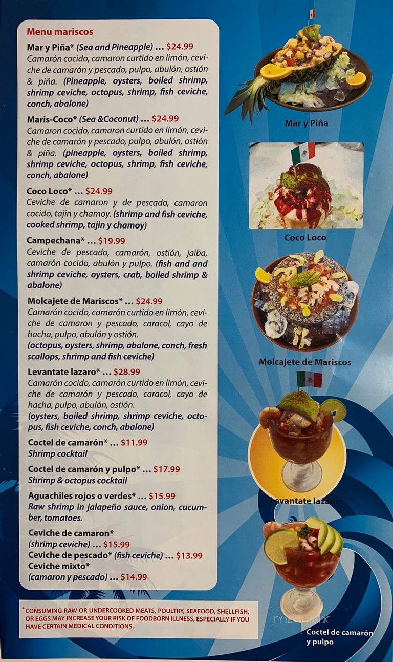 Mariscos Los Chinchorros - Orem, UT menu_pic
