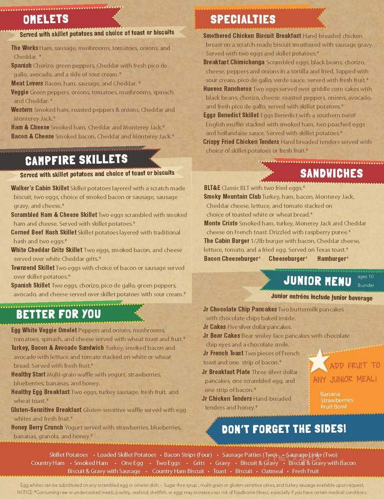 Flapjack's Pancake Cabin - Murrells Inlet, SC menu_pic