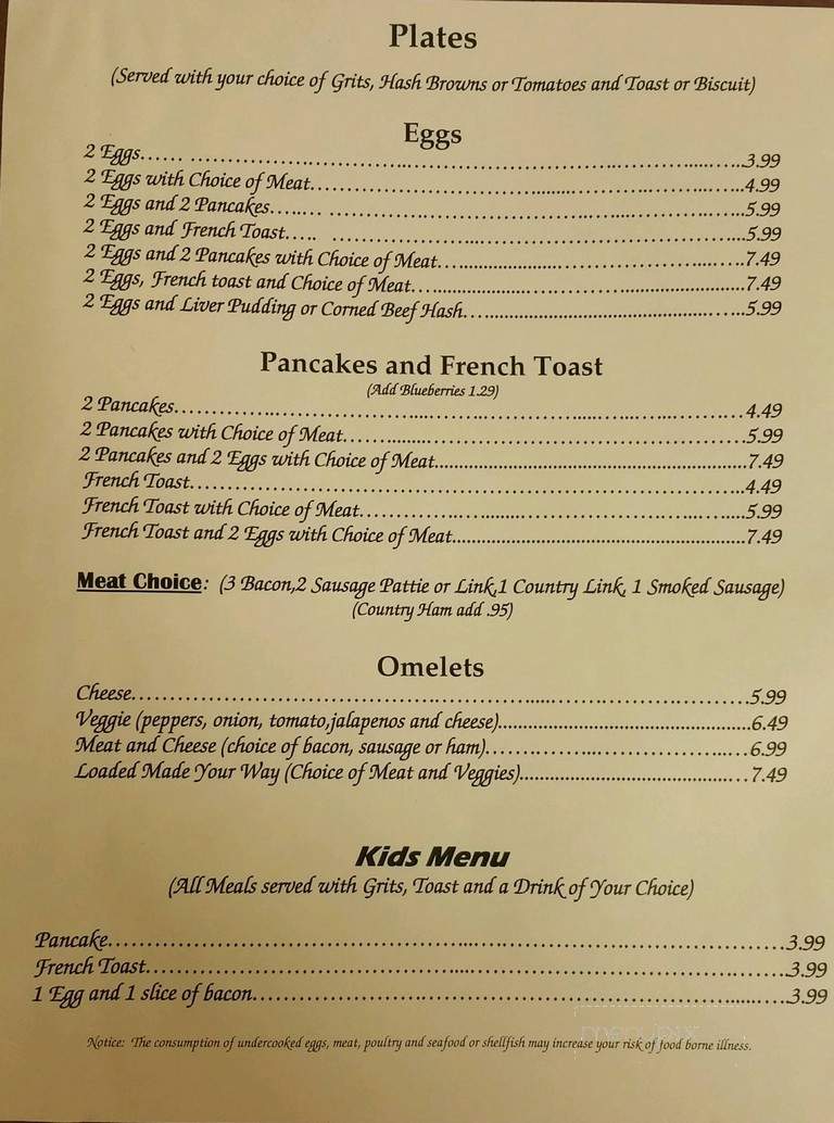 Freshway Cafe' - Rocky Point, NC menu_pic