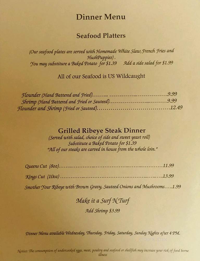 Freshway Cafe' - Rocky Point, NC menu_pic