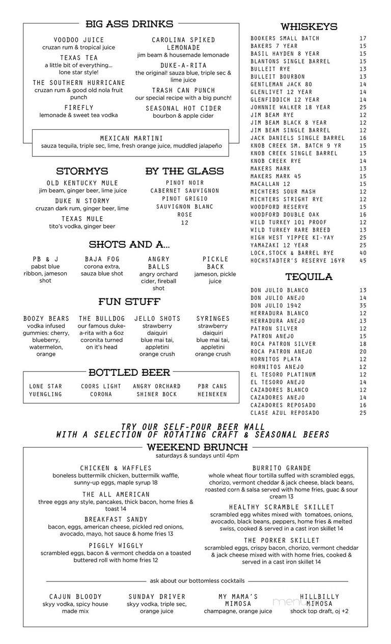 Duke's - New York, NY menu_pic