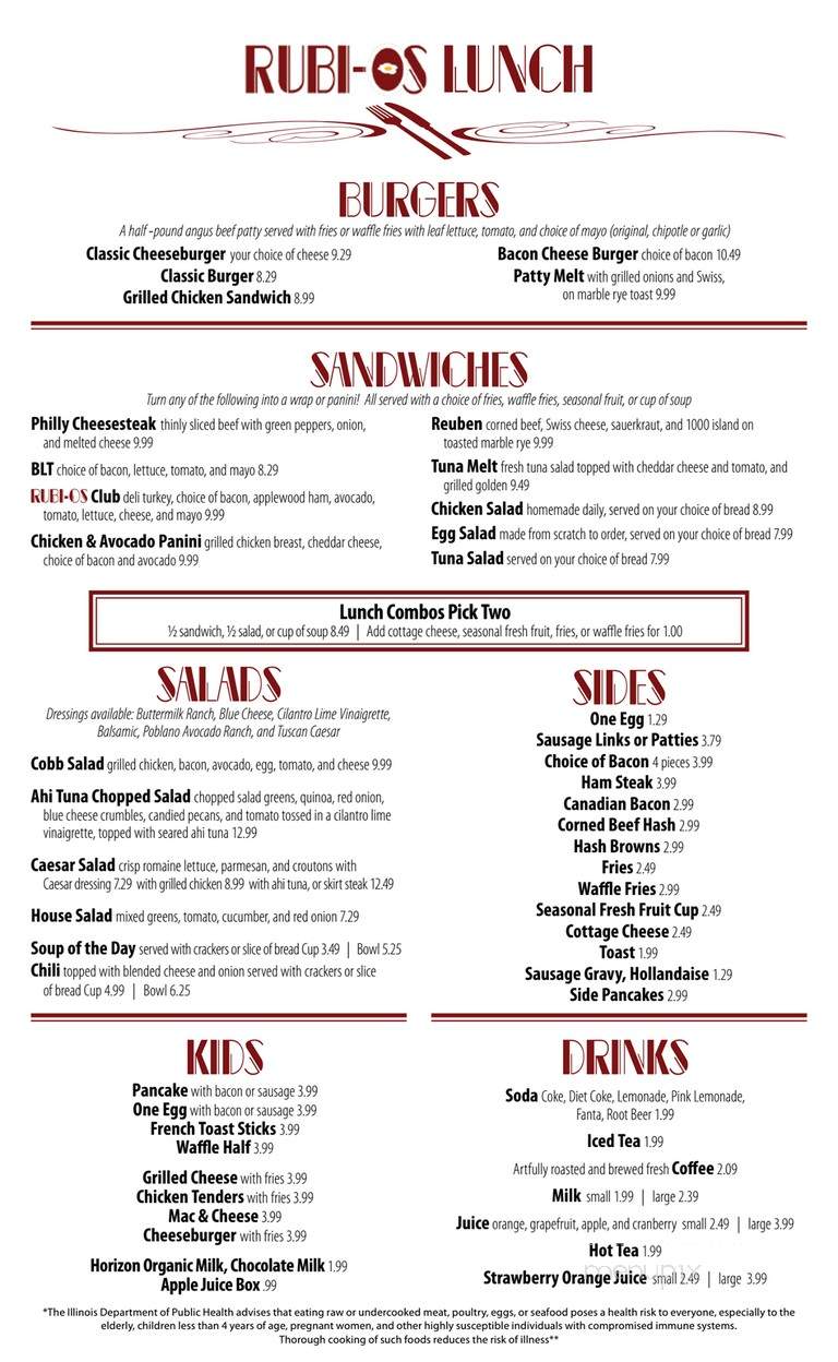 Rubi-os Cafe - Elgin, IL menu_pic