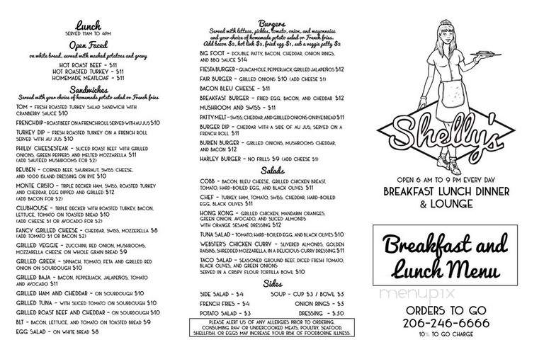 Shelly's Breakfast Lunch Dinner & Lounge - Burien, WA