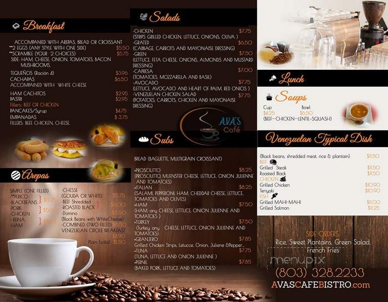 Ava's Cafe - Rock Hill, SC menu_pic