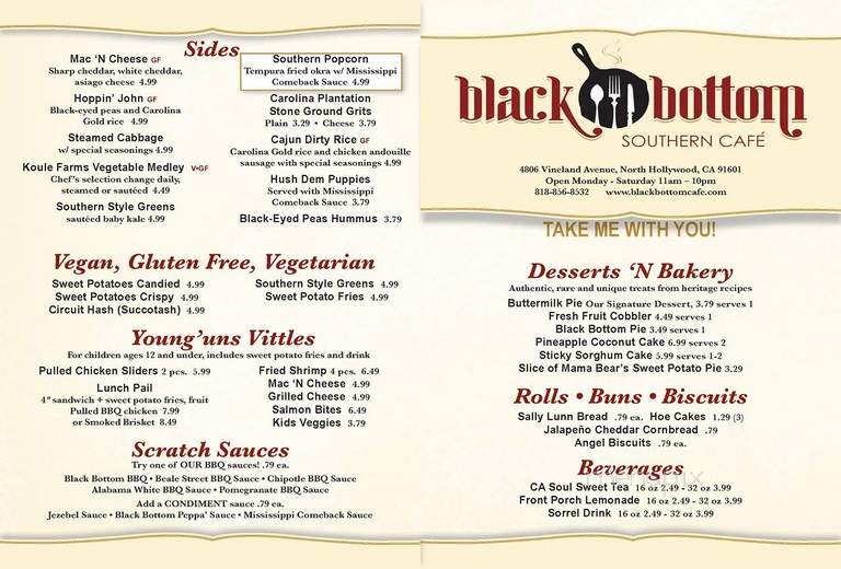 Black Bottom Southern Cafe - North Hollywood, CA menu_pic