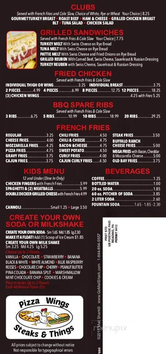 Wings & Other Italian Things - Ocean City, NJ menu_pic