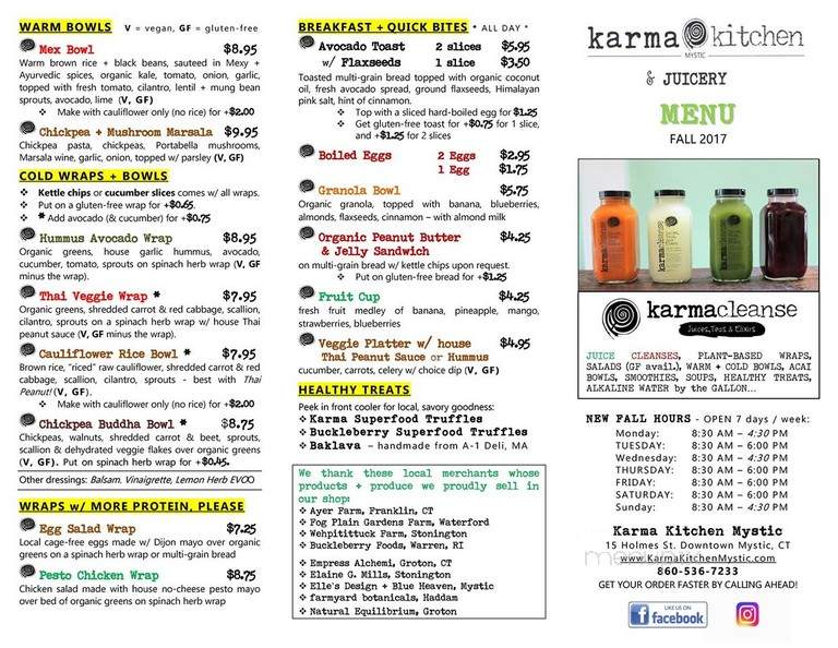 Karma Kitchen & Juicery - Mystic, CT