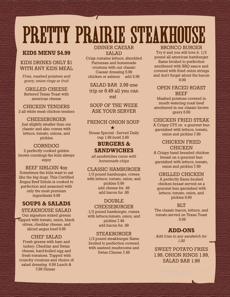 Pretty Prairie Steakhouse - Pretty Prairie, KS