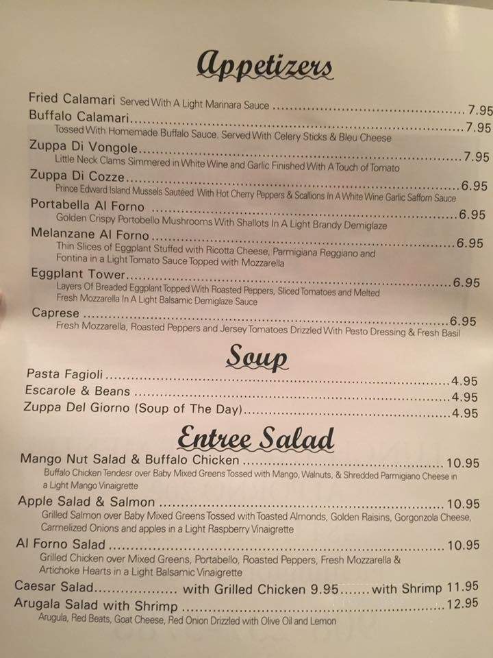 Alforno Pizza - Ewing Township, NJ menu_pic