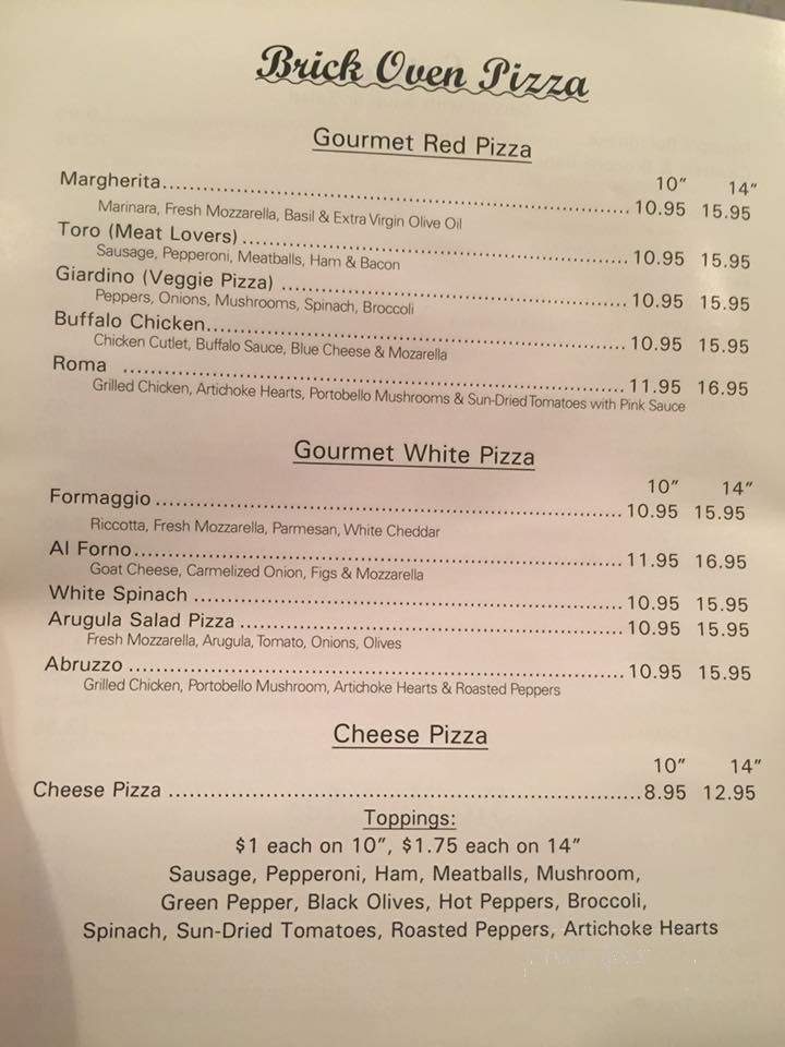 Alforno Pizza - Ewing Township, NJ menu_pic