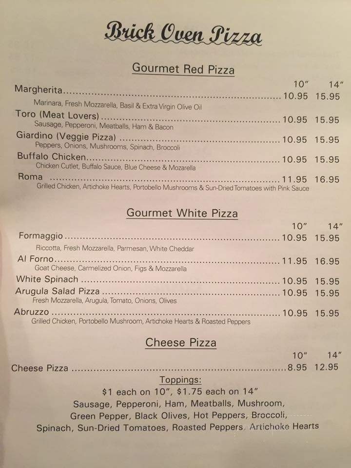 Alforno Pizza - Ewing Township, NJ menu_pic