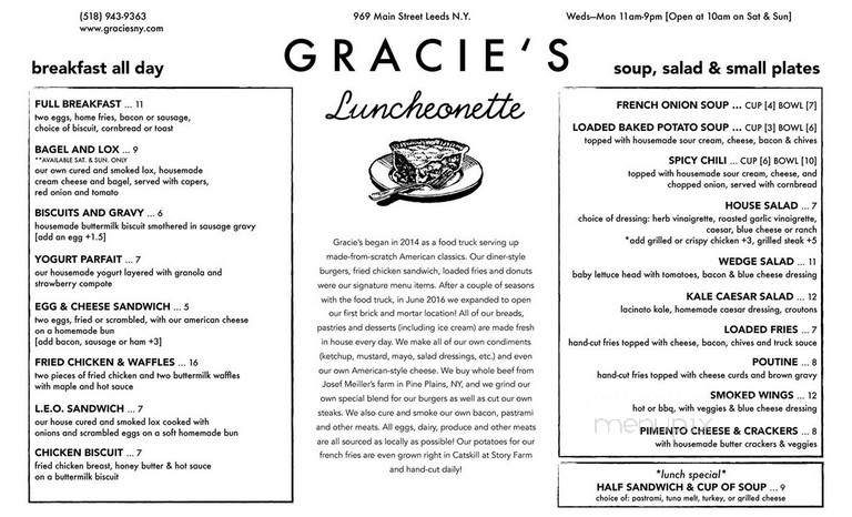Gracie's Luncheonette - Leeds, NY
