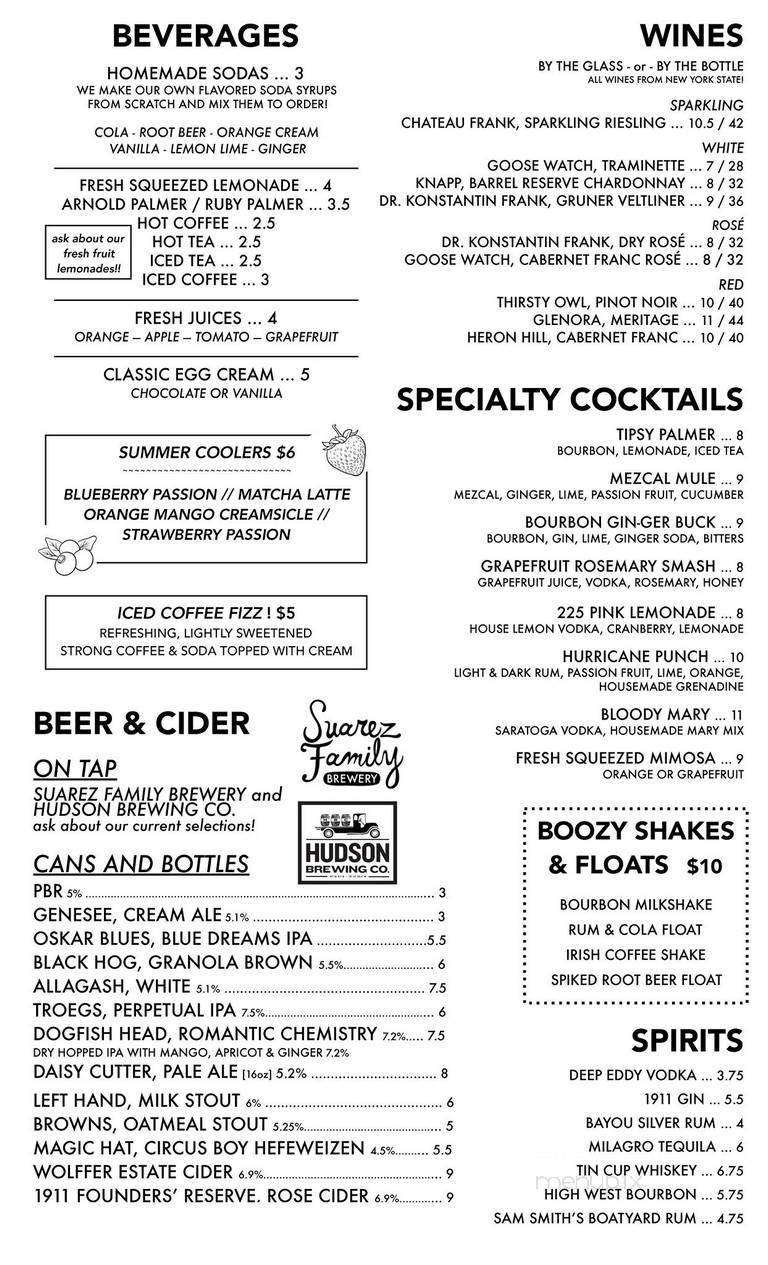 Gracie's Luncheonette - Leeds, NY menu_pic