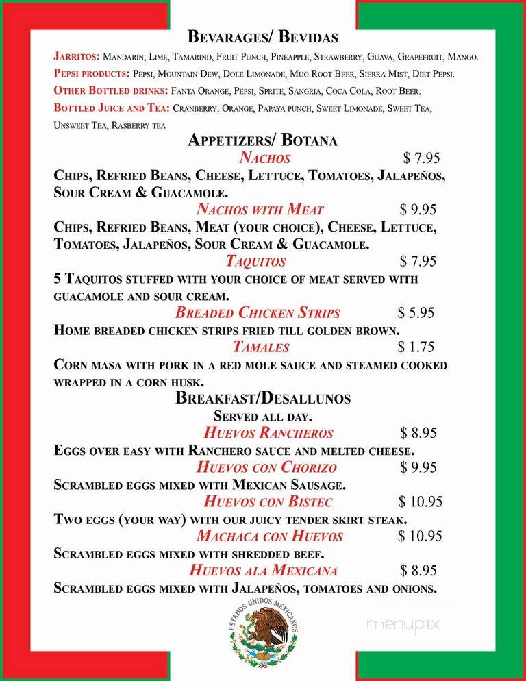 El Real Taco - Spring Valley, IL menu_pic