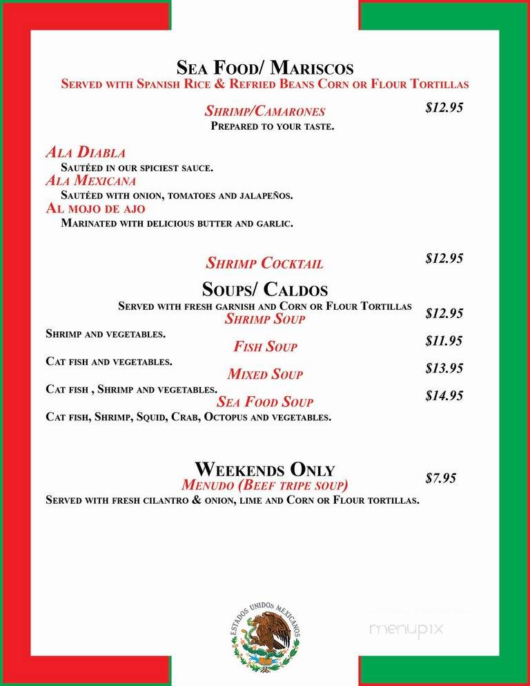 El Real Taco - Spring Valley, IL menu_pic