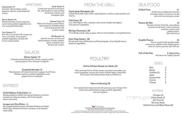 Elvira's - Tucson, AZ menu_pic