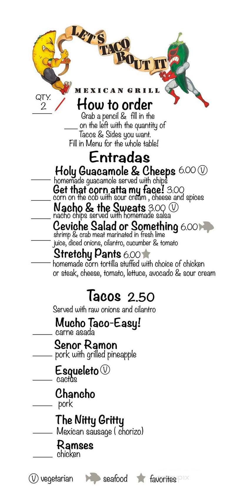 Let's Taco Bout It - West Reading, PA menu_pic