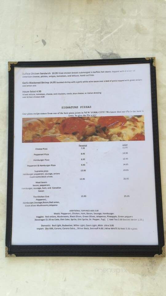 The Grille at El Dorado Ranch - Crystal City, TX menu_pic