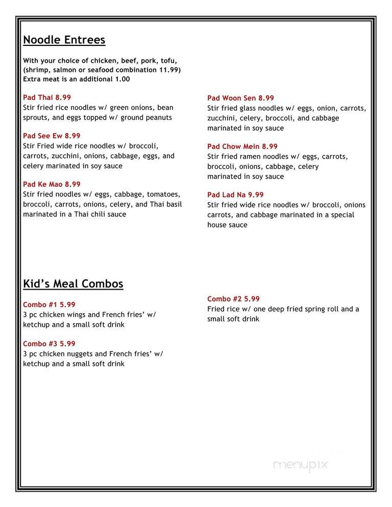 Sabaidee Thai Cuisine - Lehi, UT menu_pic