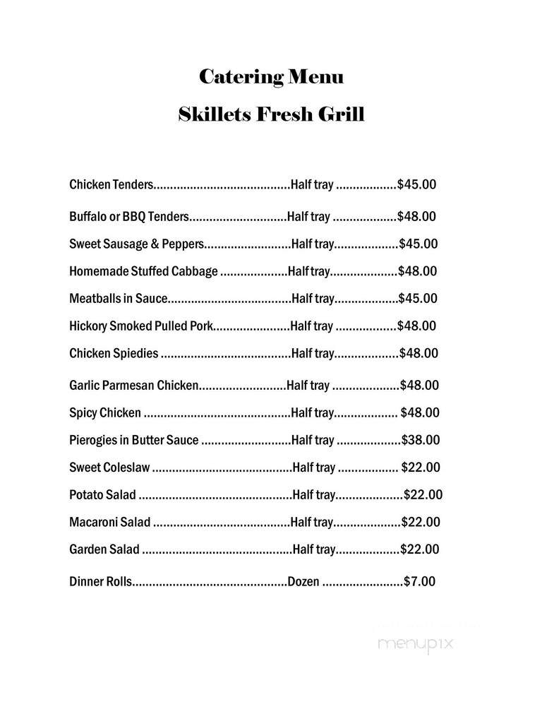 Skillets Fresh Grill - Brick, NJ menu_pic