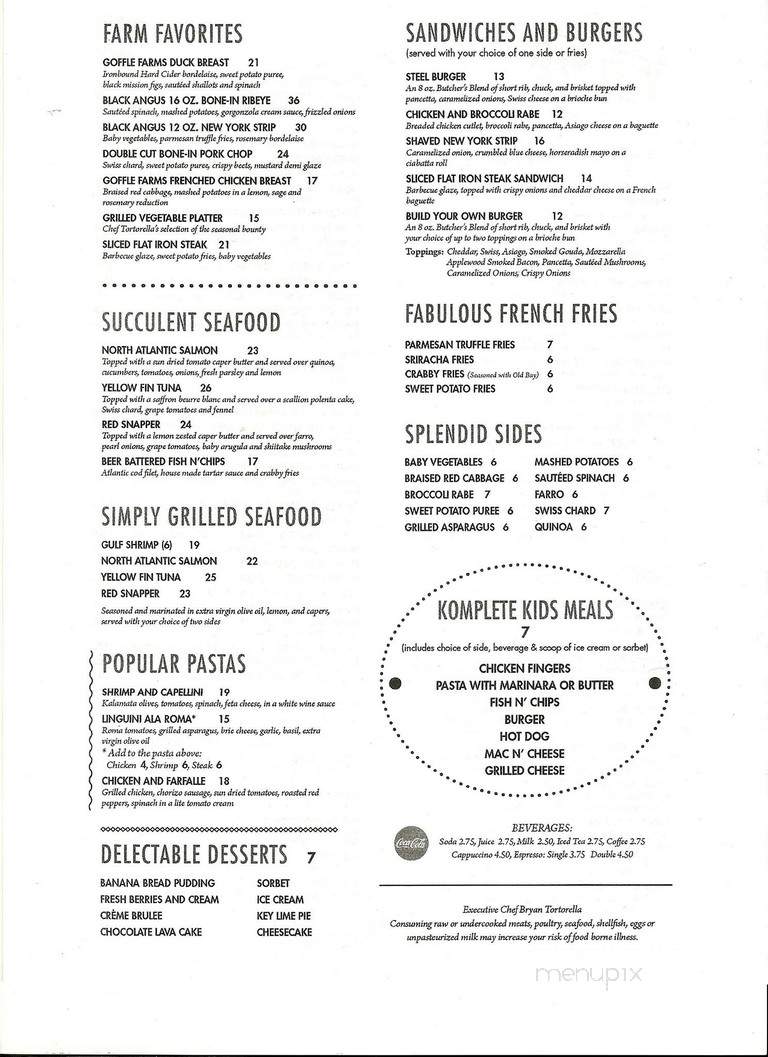Steel Wheel Tavern - Ridgewood, NJ menu_pic