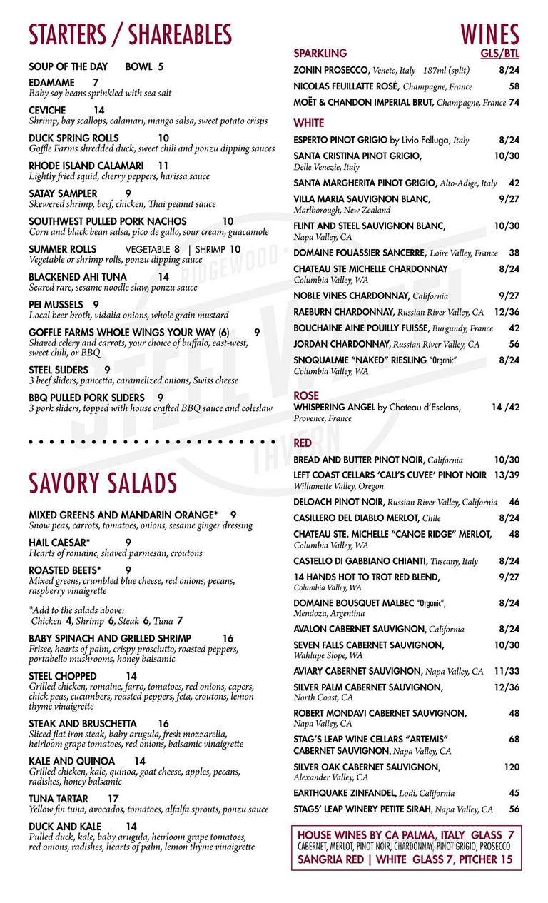 Steel Wheel Tavern - Ridgewood, NJ menu_pic