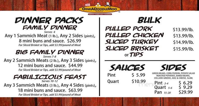 Oinkadoodlemoo BBQ - Miamisburg, OH menu_pic