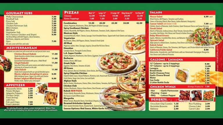 Milano Pizza - Turlock, CA menu_pic