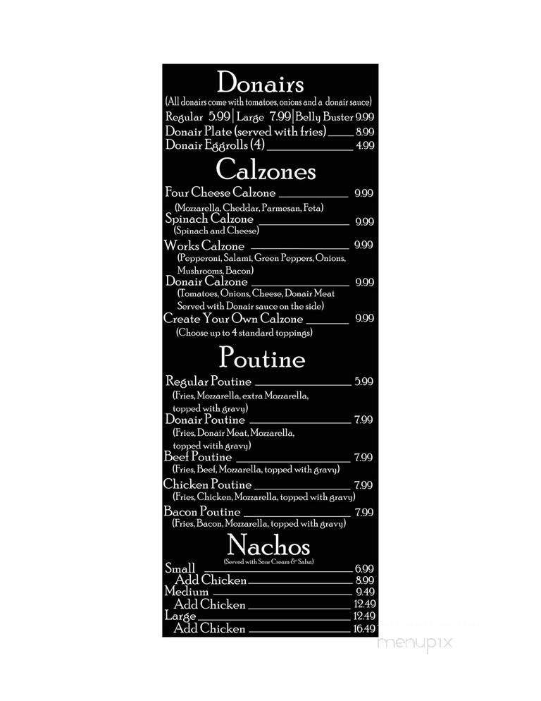 Tony's Pizzeria - Houston, TX menu_pic
