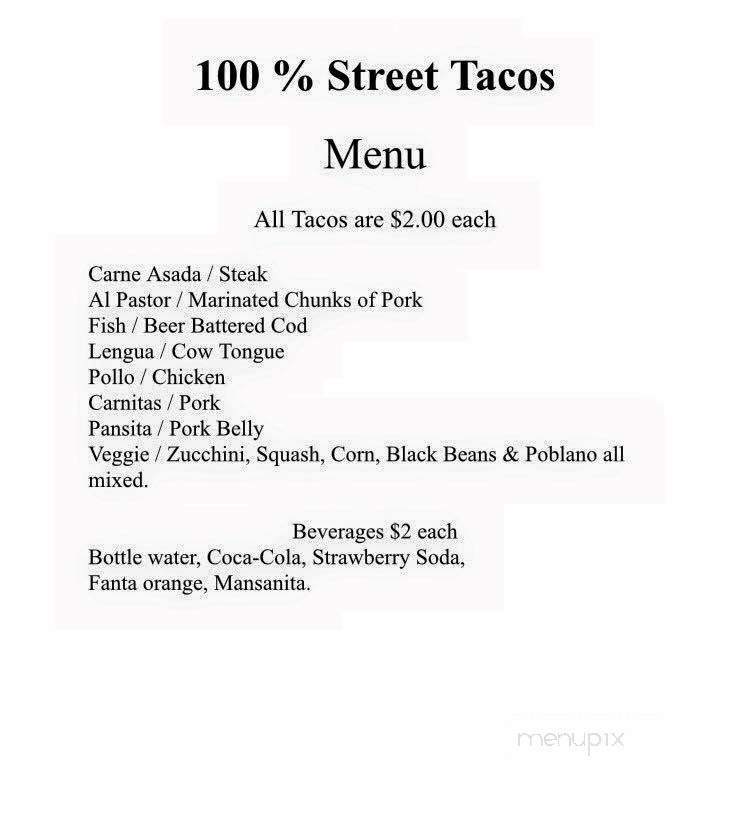 100% Street Tacos - Castle Rock, CO