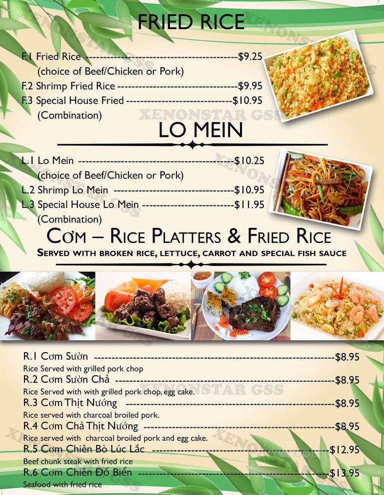 Pho Place - San Antonio, TX menu_pic