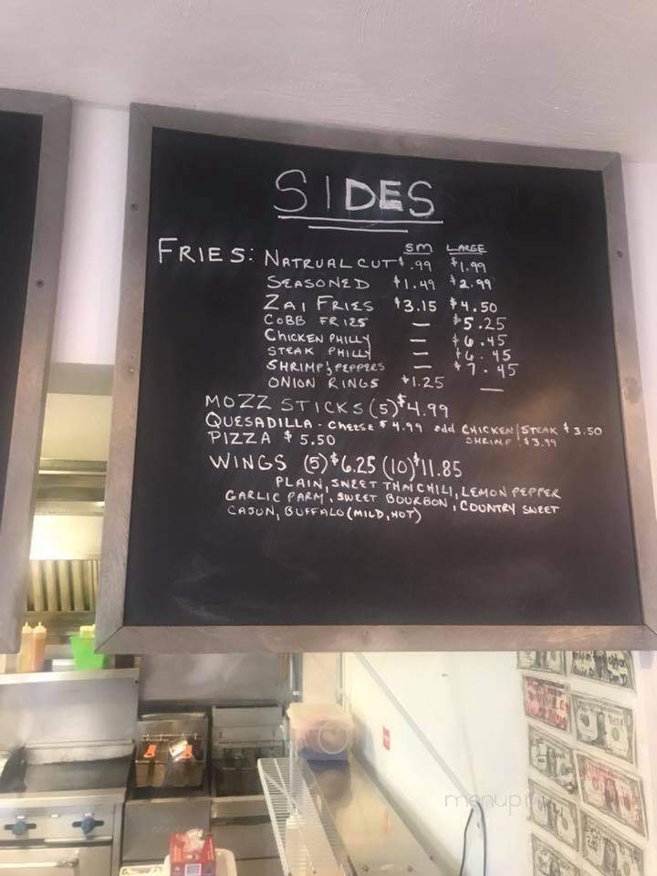 Zoc's Gourmet Burgers and Shakes - Rochester, NY menu_pic