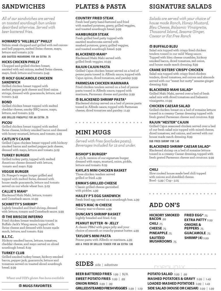 Mugshots Grill & Bar - Daphne, AL menu_pic