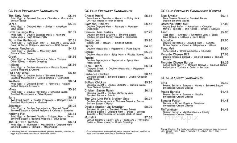 Grilled Cheese Plus - Harrisburg, PA menu_pic