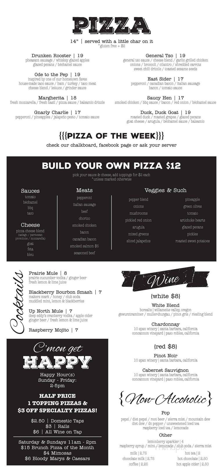 Up North Pizza Pub - East Grand Forks, MN menu_pic