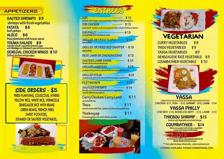 Youma - Philadelphia, PA menu_pic